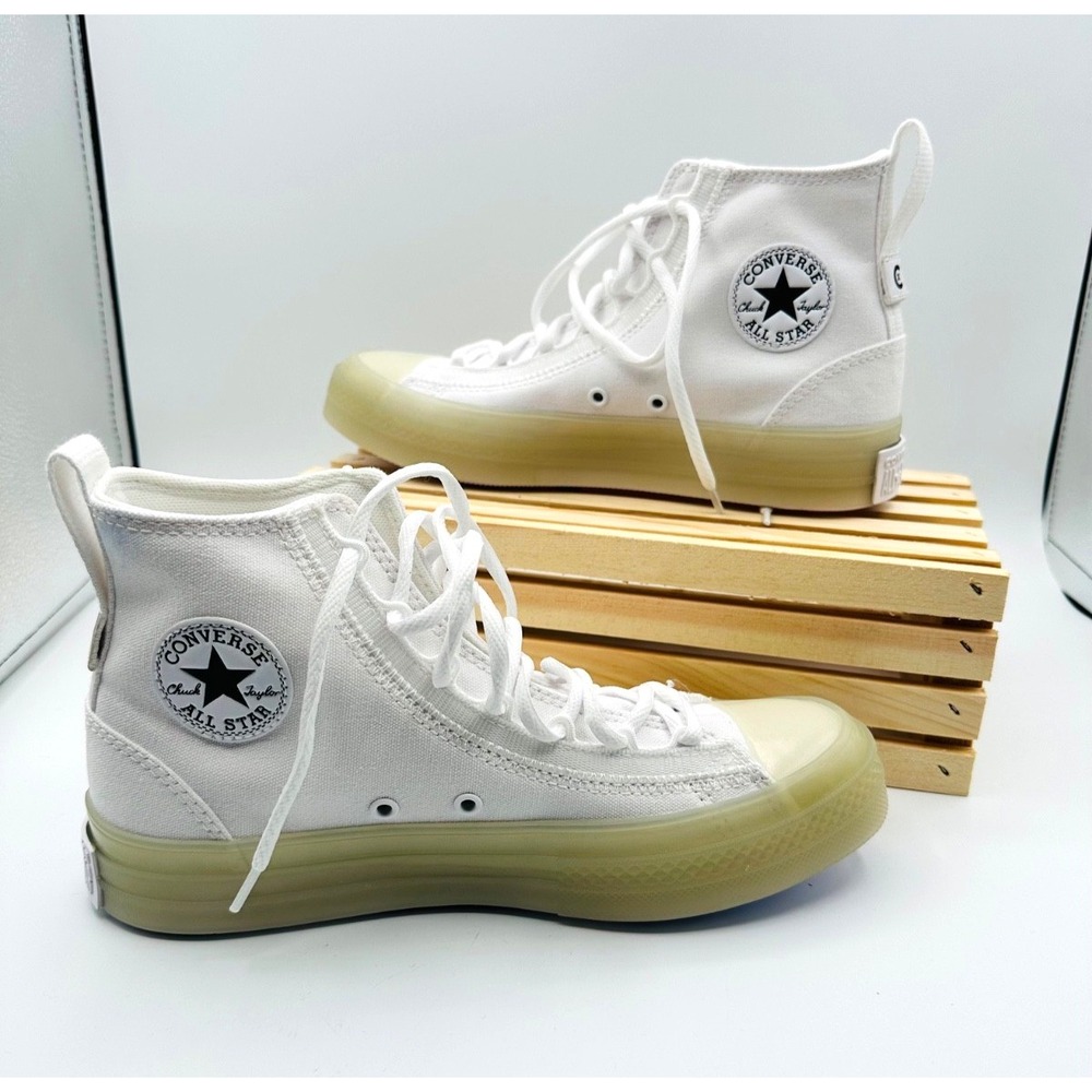 Converse CX High Top White Canvas Sneakers Glow Sole Men's 6 Women's 8